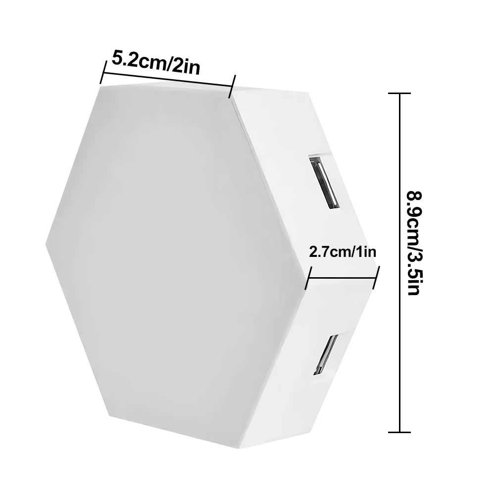 RGB LED Hexagon Light Bluetooth Honeycomb Wall Lamp Remote Control Night Light for Computer Game Room Decoration Bedroom Bedside