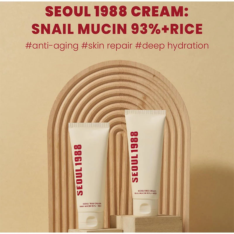 SEOUL 1988 CREAM : SNAIL MUCIN 93% + RICE